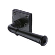 M.Marcus Door Furniture Matt Black / Square Rose M.Marcus - Black Iron Rustic Door Handle Lever Latch on Square Rose Claverley De