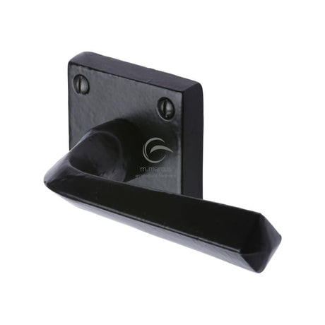 M.Marcus Door Furniture Matt Black / Square Rose M.Marcus - Black Iron Rustic Door Handle Lever Latch on Square Rose Donnington D