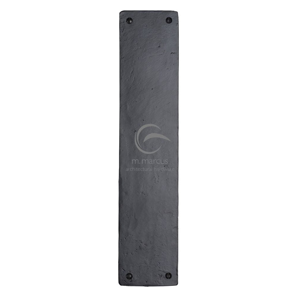 M.Marcus Door Furniture Matt Black / Finger Plates M.Marcus - Black Iron Rustic Fingerplate