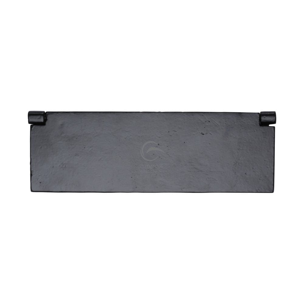 M.Marcus Door Furniture Matt Black / Interior Letter Flap / 348 x 88mm M.Marcus - Black Iron Rustic Interior Letterflap 348mm x 88mm