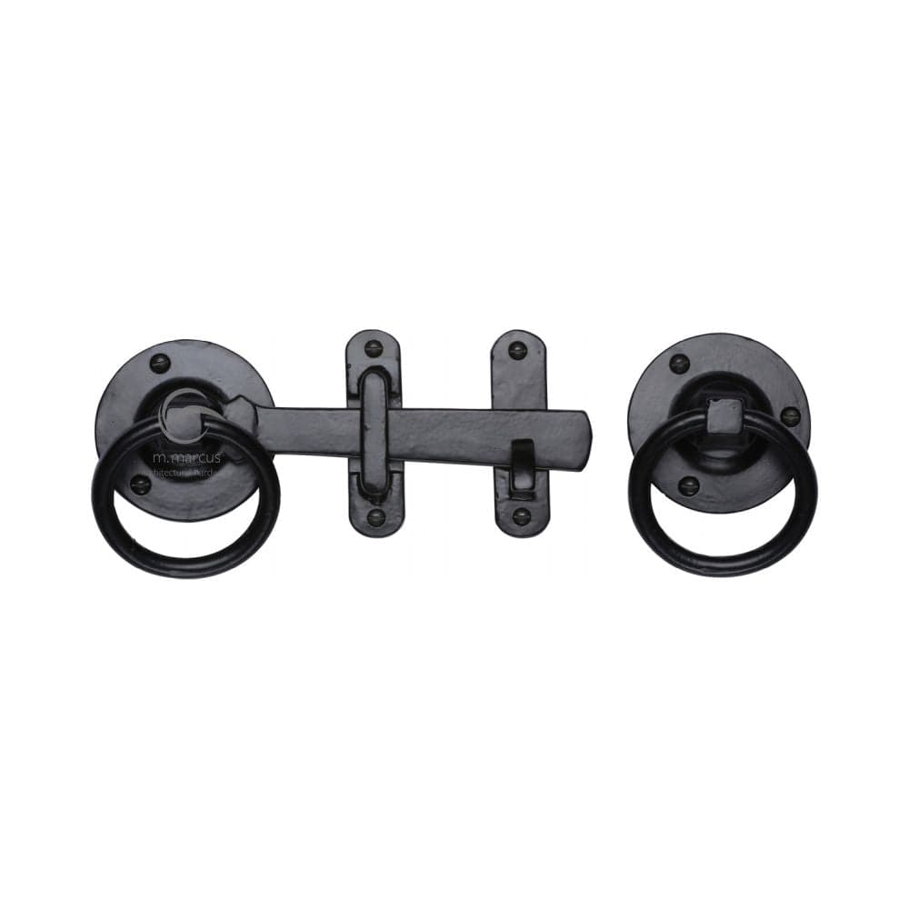 M.Marcus Door Furniture Matt Black / Ring Latch M.Marcus - Black Iron Rustic Ring Handle Gate Latch