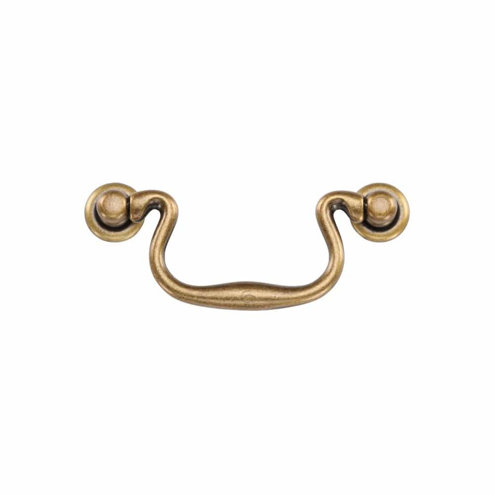 M.Marcus Cabinet Hardware Distressed Brass / Cabinet Drop Pulls / 96mm c/c M.Marcus - Classic Drop Pull 96mm Distressed Brass Finish