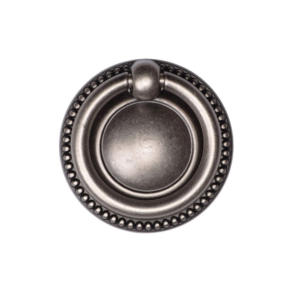 M.Marcus Cabinet Hardware Distressed Pewter / Cabinet Drop Pulls M.Marcus - Classic Ring Pull 050mm Distressed Pewter Finish