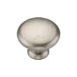 M.Marcus Cabinet Hardware Distressed Pewter / Cabinet Knobs / 30mm Dia. M.Marcus - Classic Round Knob 030mm Distressed Pewter Finish