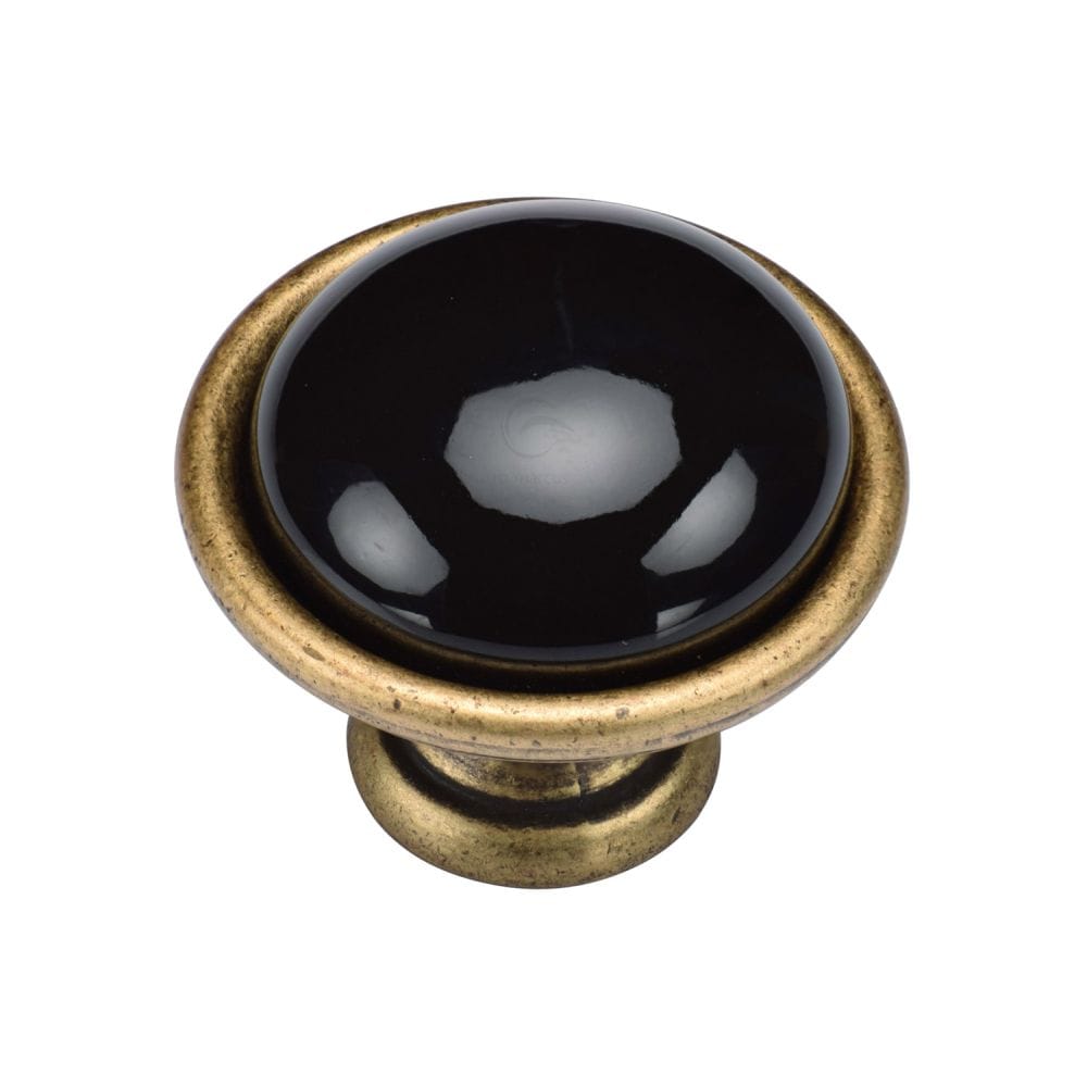 M.Marcus Cabinet Hardware Distressed Brass / Cabinet Knobs / 40mm Dia. M.Marcus - Dome Cabinet Knob 040mm Distressed Brass Finish