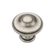 M.Marcus Cabinet Hardware Distressed Pewter / Cabinet Knobs / 30mm Dia. M.Marcus - Domed Round Knob 030mm Distressed Pewter Finish