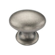 M.Marcus Cabinet Hardware Distressed Pewter / Cabinet Knobs / 40mm Dia. M.Marcus - Egg Knob 040mm Distressed Pewter Finish