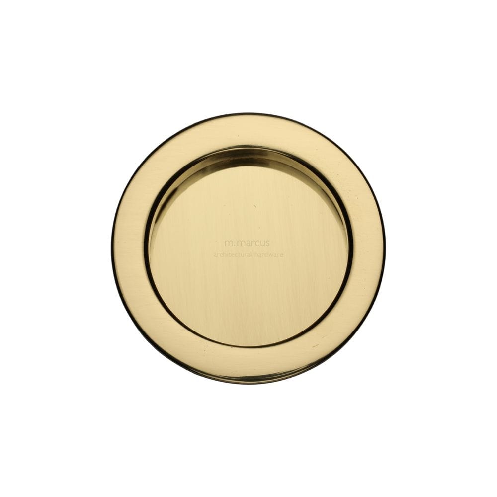 M.Marcus Door Furniture Polished Brass / Flush Handle / Round M.Marcus - SLD Round Flush Pull Pair Polished Brass