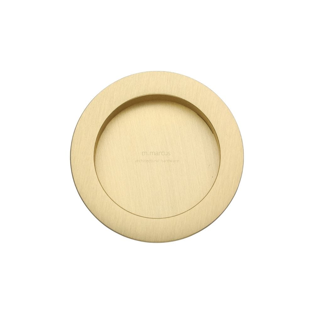 M.Marcus Door Furniture Satin Brass / Flush Handle / Round M.Marcus - SLD Round Flush Pull Pair Satin Brass