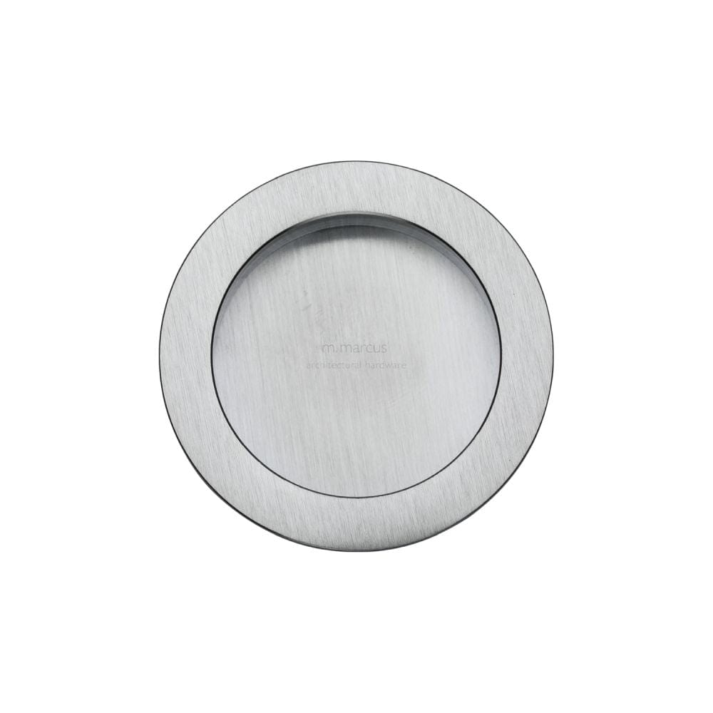 M.Marcus Door Furniture Satin Chrome / Flush Handle / Round M.Marcus - SLD Round Flush Pull Pair Satin Chrome