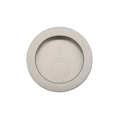 M.Marcus Door Furniture Satin Nickel / Flush Handle / Round M.Marcus - SLD Round Flush Pull Pair Satin Nickel