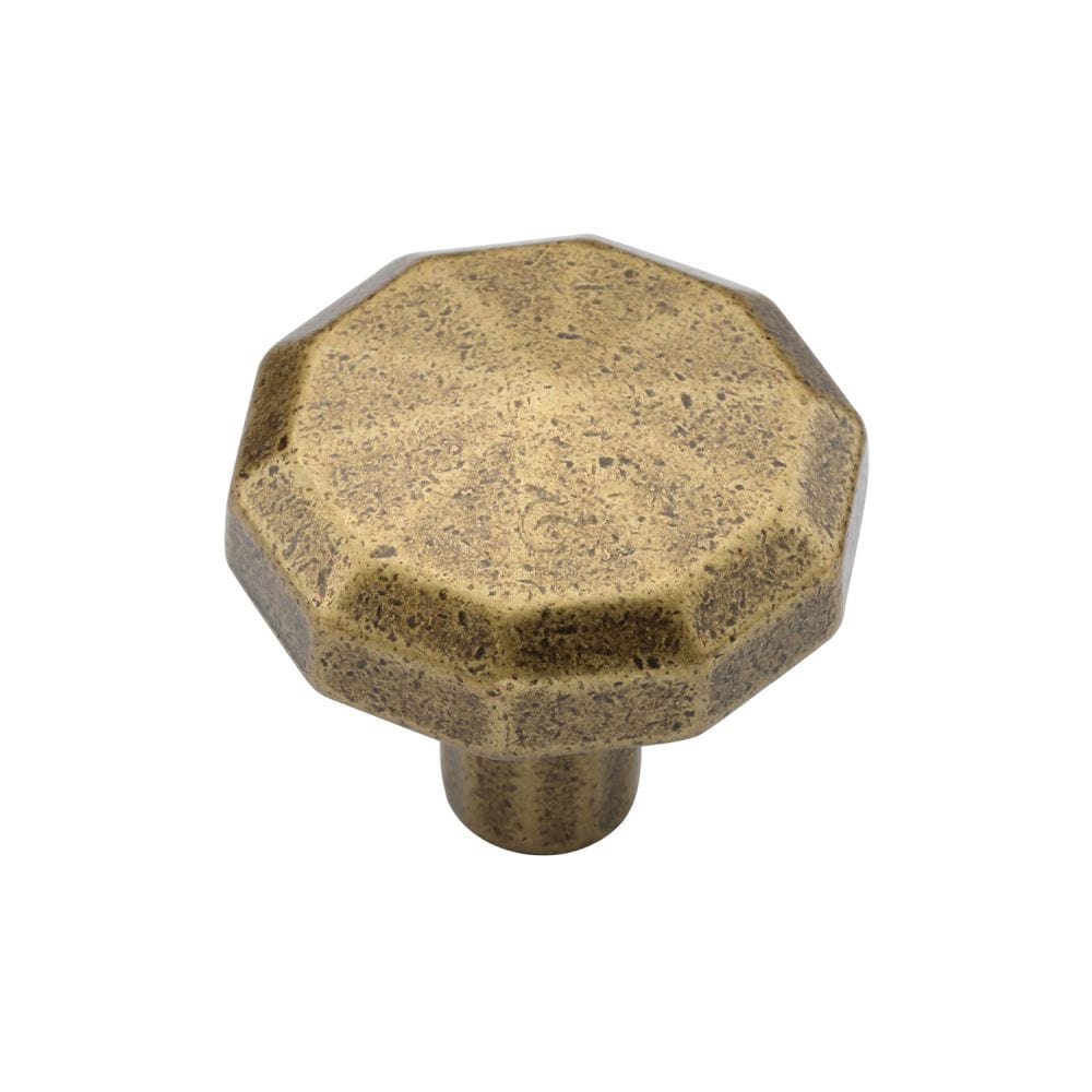 M.Marcus Cabinet Hardware Distressed Brass / Cabinet Knobs / 32mm Dia. M.Marcus - Terre Cabinet Knob 032mm Distressed Brass Finish