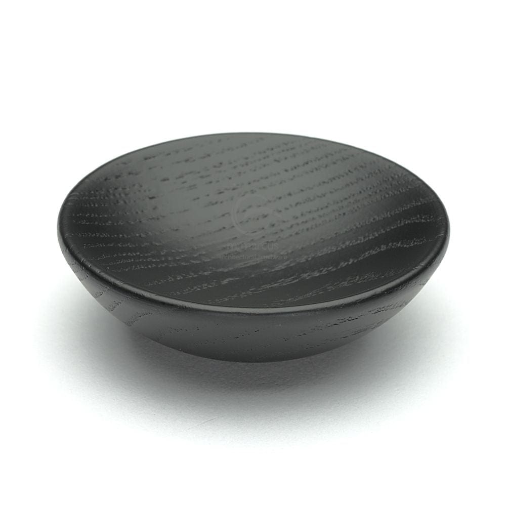 M.Marcus Cabinet Hardware Ash / Cabinet Knobs / 65mm Dia. M.Marcus - Wooden Cabinet Knob Bowl Design 65mm Black Ash Finish