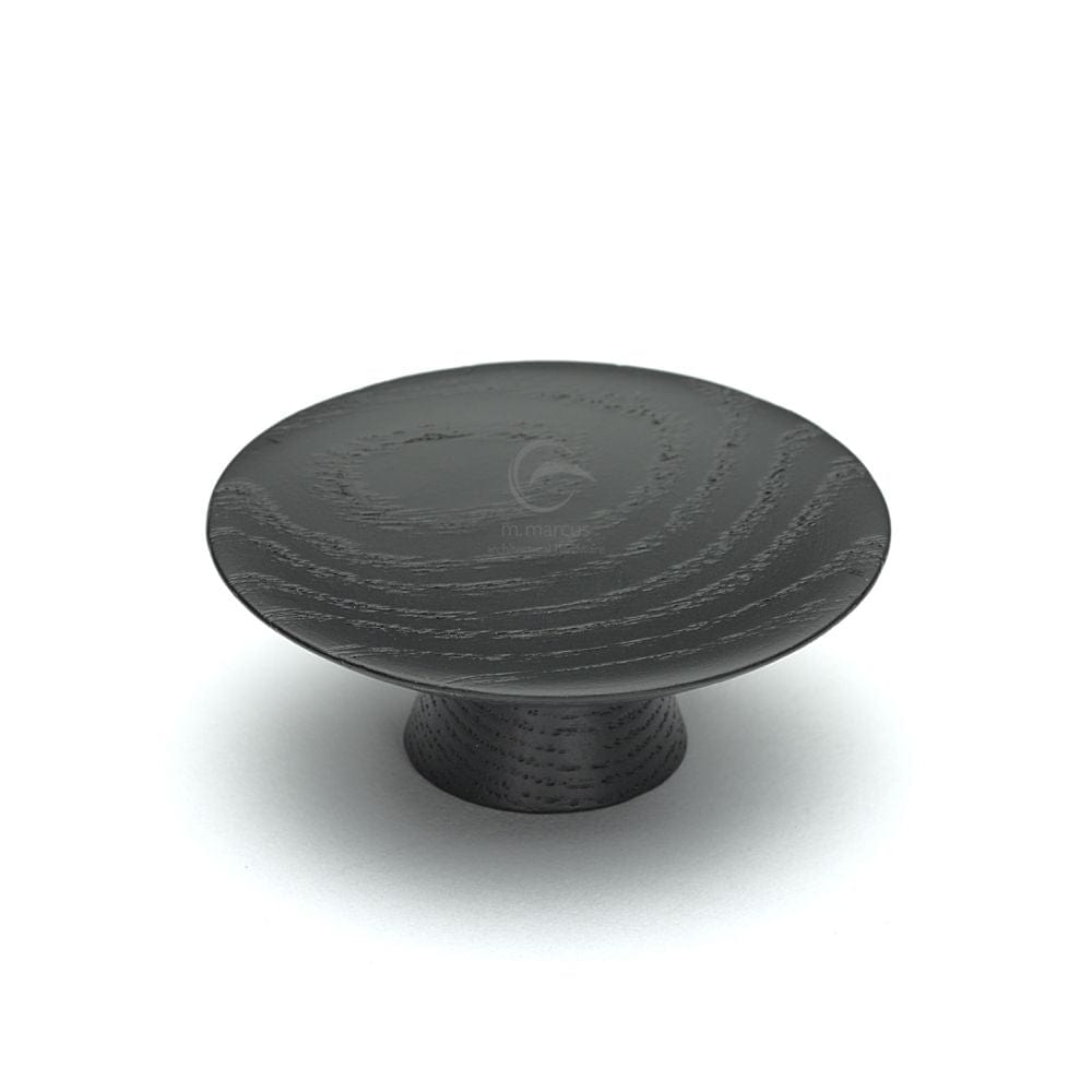 M.Marcus Cabinet Hardware Ash / Cabinet Knobs / 50mm Dia. M.Marcus - Wooden Cabinet Knob Convex Design 50mm Black Ash Finish