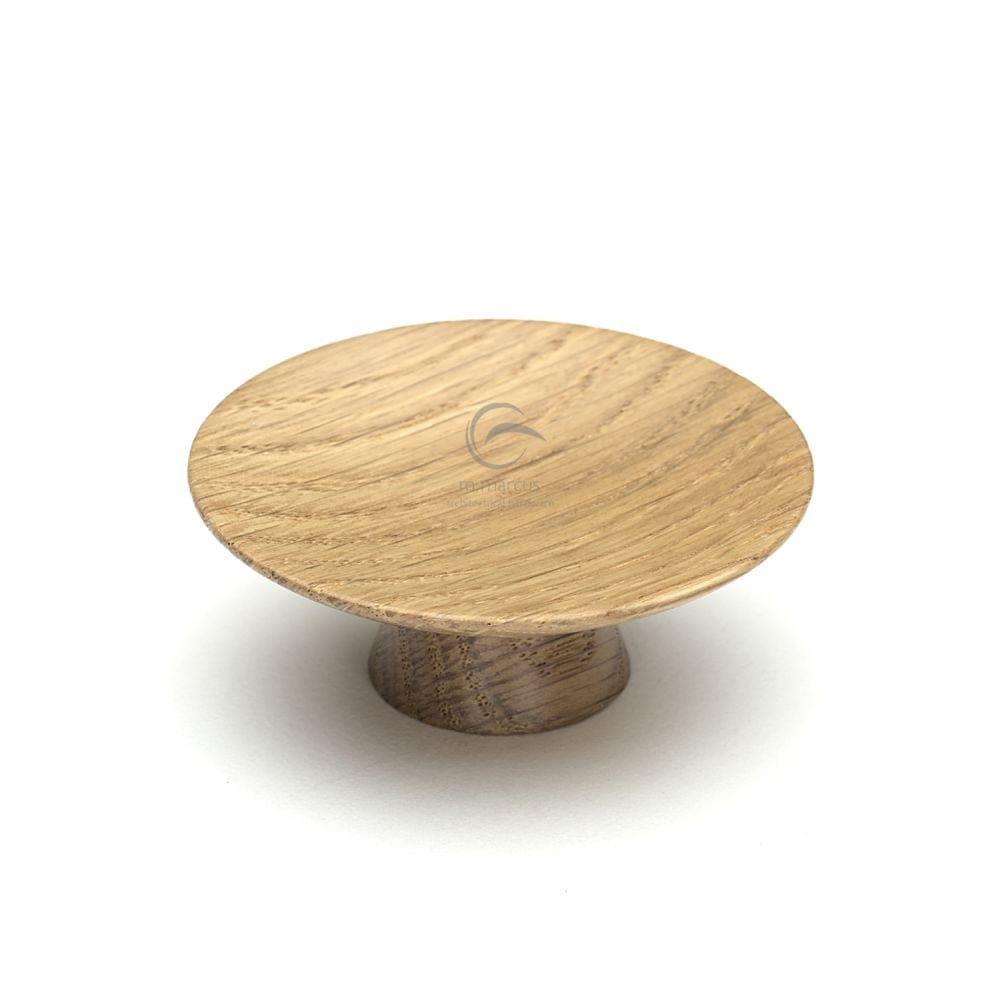 M.Marcus Cabinet Hardware Oak / Cabinet Knobs / 50mm Dia. M.Marcus - Wooden Cabinet Knob Convex Design 50mm Oak Finish