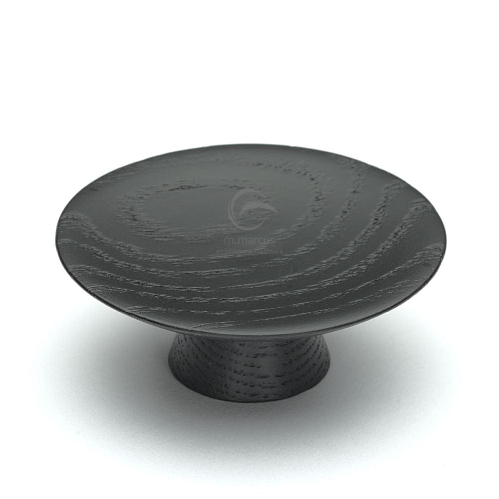 M.Marcus Cabinet Hardware Ash / Cabinet Knobs / 65mm Dia. M.Marcus - Wooden Cabinet Knob Convex Design 65mm Black Ash Finish