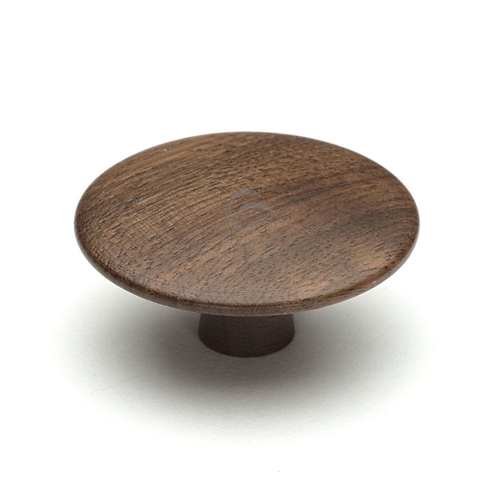 M.Marcus Cabinet Hardware Walnut / Cabinet Knobs / 48mm Dia. M.Marcus - Wooden Cabinet Knob Mushroom Design 48mm Walnut Finish