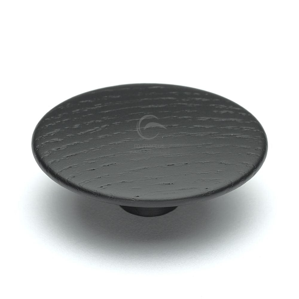 M.Marcus Cabinet Hardware Ash / Cabinet Knobs / 64mm Dia. M.Marcus - Wooden Cabinet Knob Mushroom Design 64mm Black Ash Finish