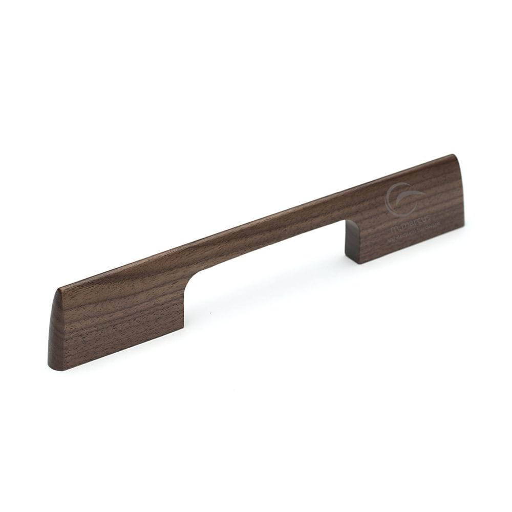M.Marcus Cabinet Hardware Walnut / Cabinet Pull Handles / 160mm c/c M.Marcus - Wooden Cabinet Pull Handle Slim Aero Design 160mm Walnut Finish