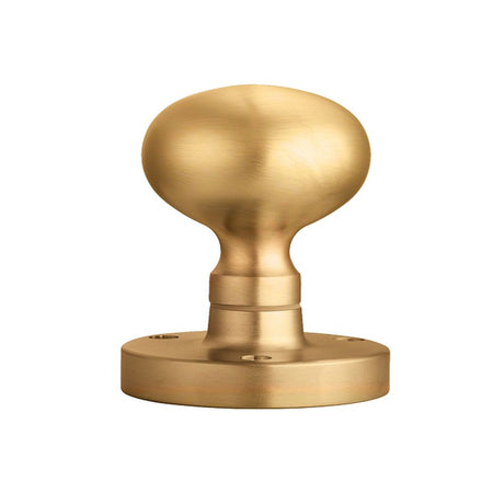 This is an image of a Carlisle Brass - Mushroom Mortice Knob - Satin Brass that is availble to order from Trade Door Handles in Kendal.