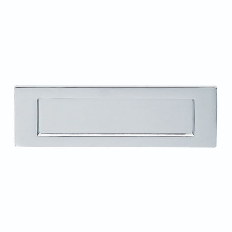 This is an image of a Carlisle Brass - Plain Letter Plate - Satin Chrome that is availble to order from Trade Door Handles in Kendal.