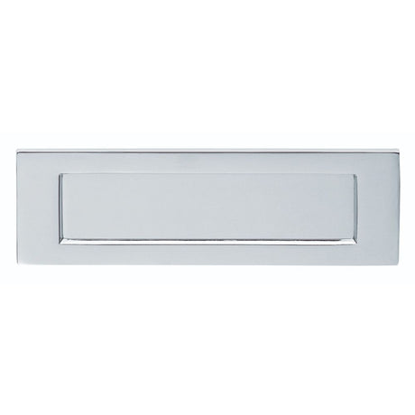 This is an image of a Carlisle Brass - Plain Letter Plate - Polished Chrome that is availble to order from Trade Door Handles in Kendal.