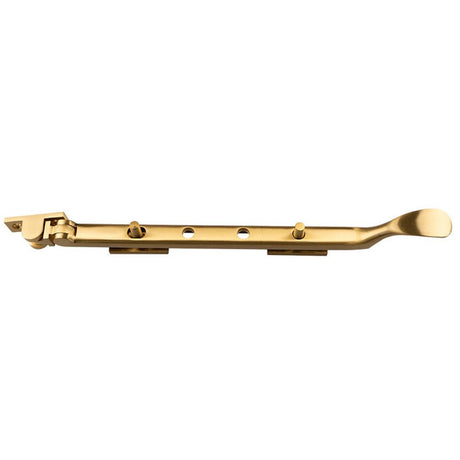 This is an image of a Carlisle Brass - Victorian Casement Stay 270mm - Satin Brass that is availble to order from Trade Door Handles in Kendal.
