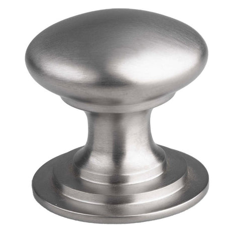 This is an image of a FTD - Victorian Cupboard Knob 50mm Satin Nickel - Satin Nickel that is availble to order from Trade Door Handles in Kendal.
