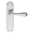 Manital Door Furniture Satin Chrome / Latch Handles Manital - Astro Lever on Latch Backplate - Satin Chrome