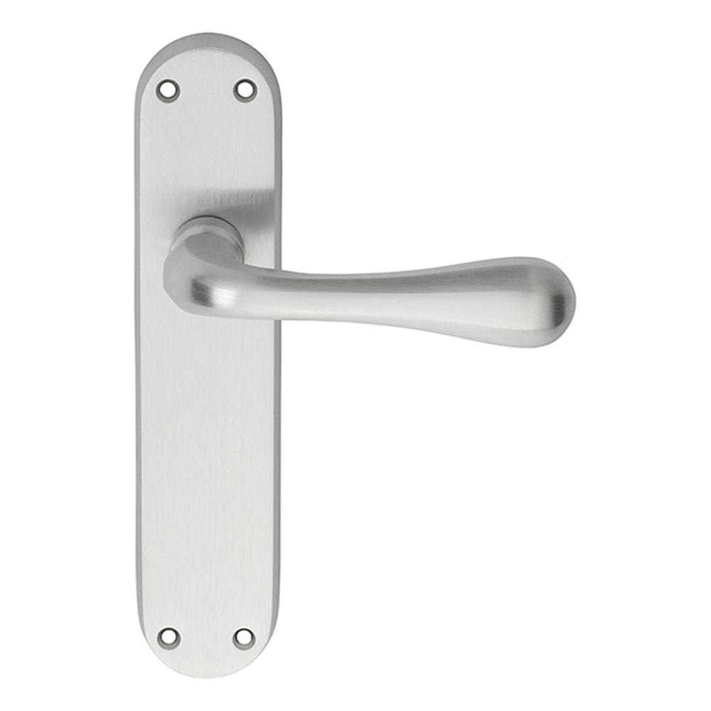 Manital Door Furniture Satin Chrome / Latch Handles Manital - Astro Lever on Latch Backplate - Satin Chrome