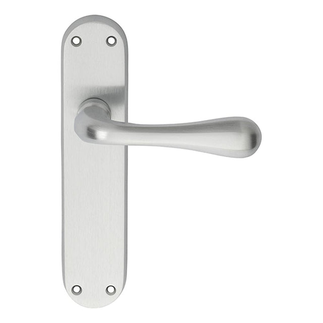 Manital Door Furniture Satin Chrome / Latch Handles Manital - Astro Lever on Latch Backplate - Satin Chrome