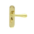 Manital Door Furniture Polished Brass / Bathroom Lock Handles Manital - Astro Lever on WC Backplate - Polished Brass