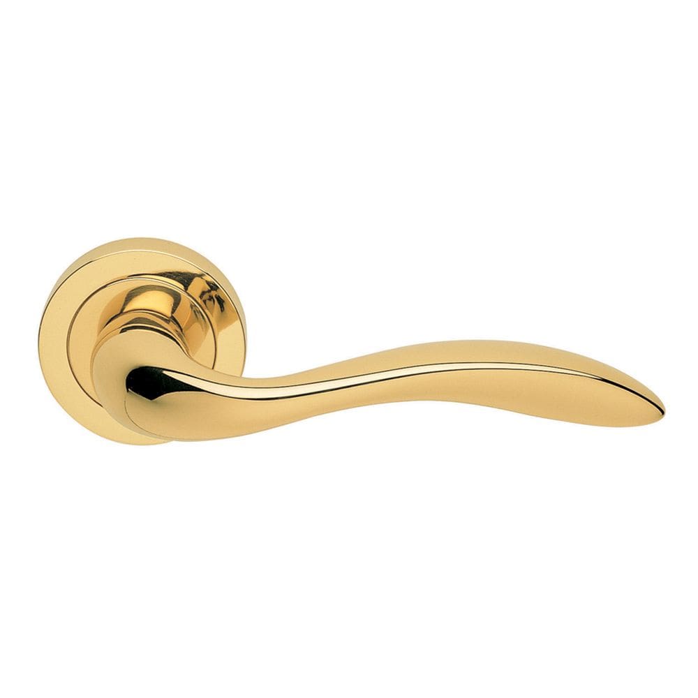 Manital Door Furniture Polished Brass / Round Rose Manital - Giava Lever on Round Rose - Polished Brass