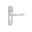 Manital Door Furniture Satin Chrome / Euro Profile Lock Handles Manital - Ibra Lever on Euro Lock Backplate - Satin Chrome