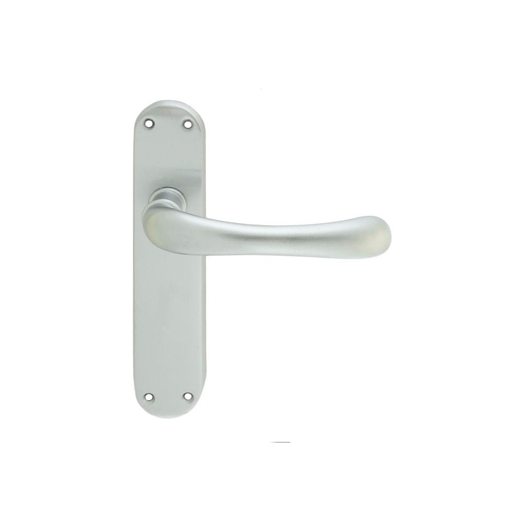 Manital Door Furniture Satin Chrome / Latch Handles Manital - Ibra Lever on Latch Backplate - Satin Chrome