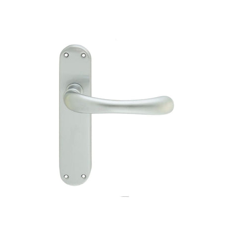 Manital Door Furniture Satin Chrome / Latch Handles Manital - Ibra Lever on Latch Backplate - Satin Chrome