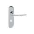 Manital Door Furniture Polished Chrome / Std. Lock Handles Manital - Lilla Lever on Lock Backplate - Polished Chrome