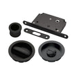 Manital Locks & Latches Matt Black / Sliding Door Locks / Round Manital - Sliding Door Lock Set - Matt Black