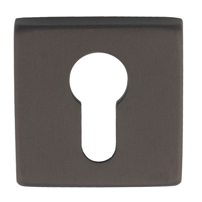 Manital Door Furniture Anthracite / Euro Profile Escutcheons Manital - Square Euro Profile Escutcheon - Anthracite