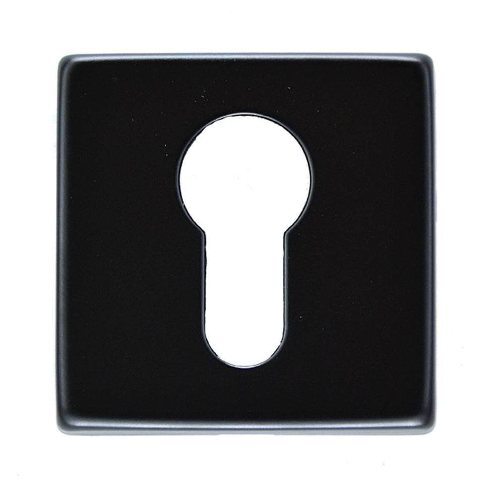Manital Door Furniture Black / Euro Profile Escutcheons Manital - Square Euro Profile Escutcheon - Black