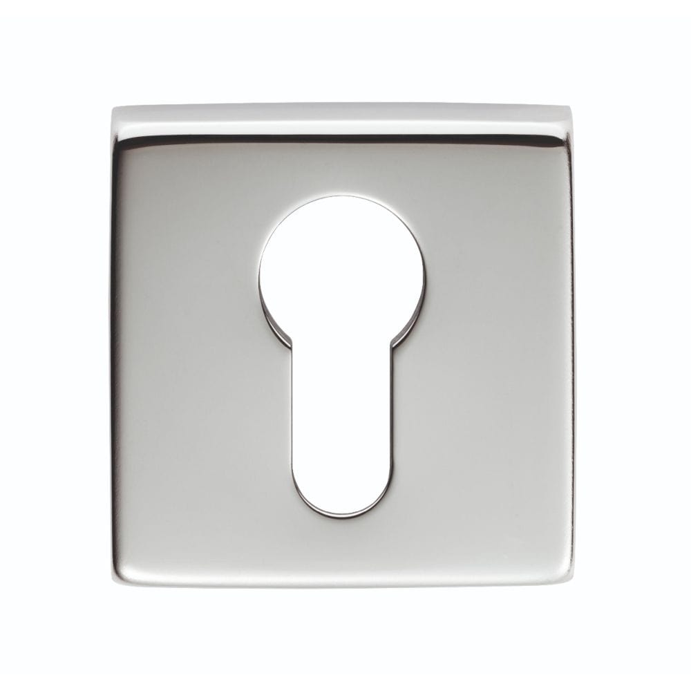 Manital Door Furniture Polished Chrome / Euro Profile Escutcheons Manital - Square Euro Profile Escutcheon - Polished Chrome