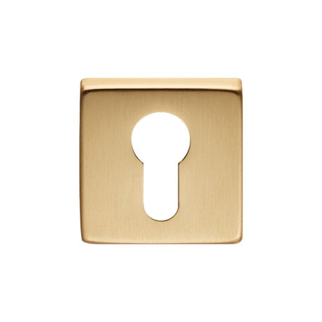 Manital Door Furniture Satin Brass / Euro Profile Escutcheons Manital - Square Euro Profile Escutcheon - Satin Brass
