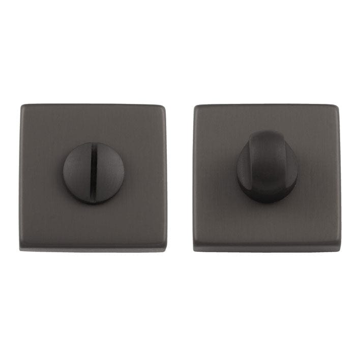 Manital Door Furniture Anthracite / Bathroom Turn & Release Manital - Square Standard Turn and Release - Anthracite