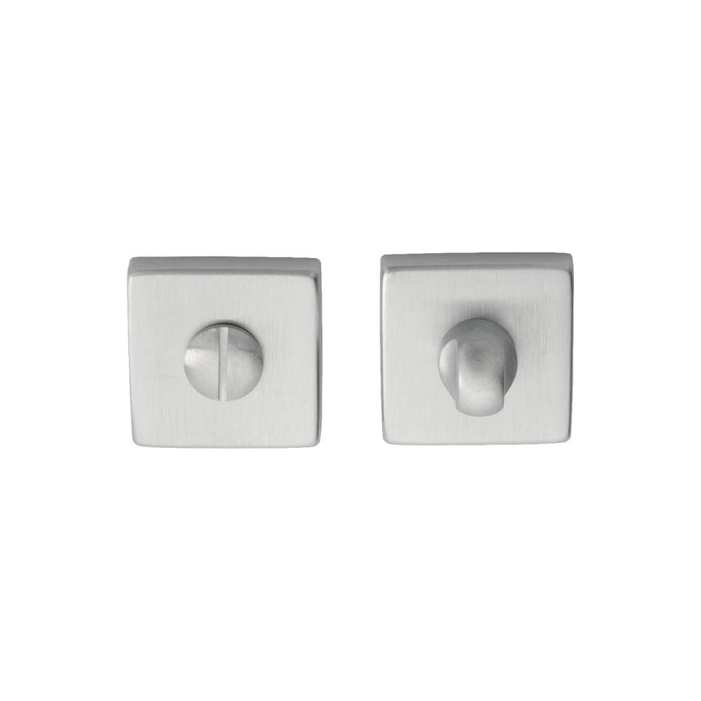Manital Door Furniture Satin Chrome / No Manital - Square Standard Turn and Release - Satin Chrome
