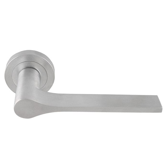 Manital Door Furniture Satin Chrome / Round Rose Manital - Vela Lever on Round Rose - Satin Chrome