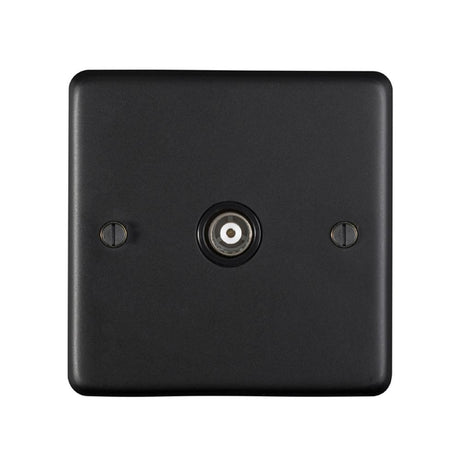This is an image showing Eurolite Stainless Steel TV - Matt Black (With Black Trim) mb1tvb available to order from trade door handles, quick delivery and discounted prices.