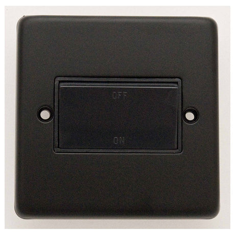 This is an image showing Eurolite Stainless Steel Fan Switch - Matt Black (With Black Trim) mbfswb available to order from trade door handles, quick delivery and discounted prices.