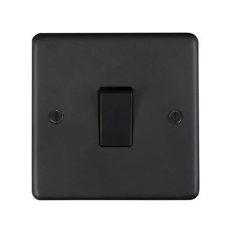 This is an image showing Eurolite Stainless Steel Intermediate Switch - Matt Black (With Black Trim) mbintb available to order from trade door handles, quick delivery and discounted prices.