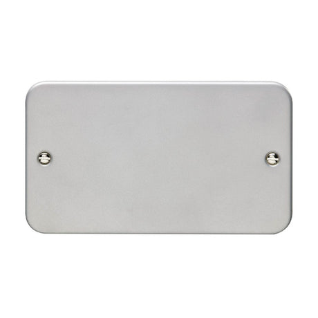 This is an image showing Eurolite Metal Clad Double Blank Plate - Metal Clad mc2b available to order from trade door handles, quick delivery and discounted prices.