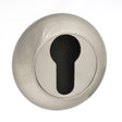 Mediterranean Door Furniture Satin Nickel / Euro Profile Escutcheons Mediterranean Euro Escutcheon on Round "C" Rose - Satin Nickel